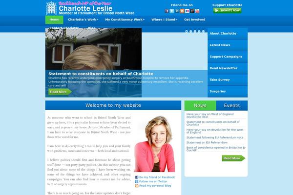 Charlotte theme site design template sample