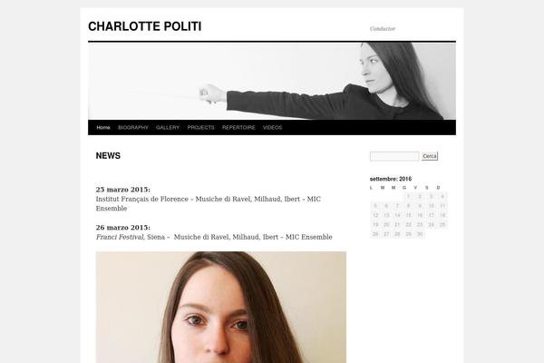 Twenty Ten theme site design template sample