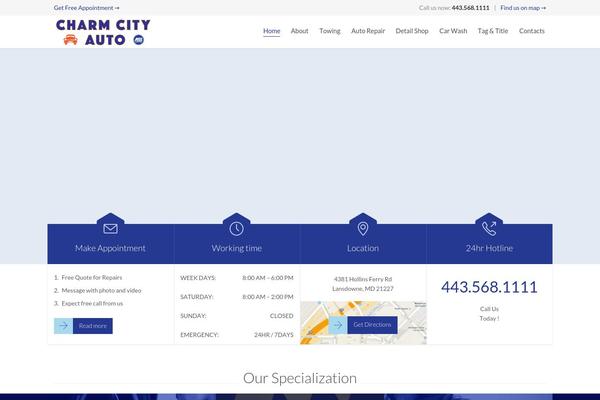 Auto Repair theme site design template sample