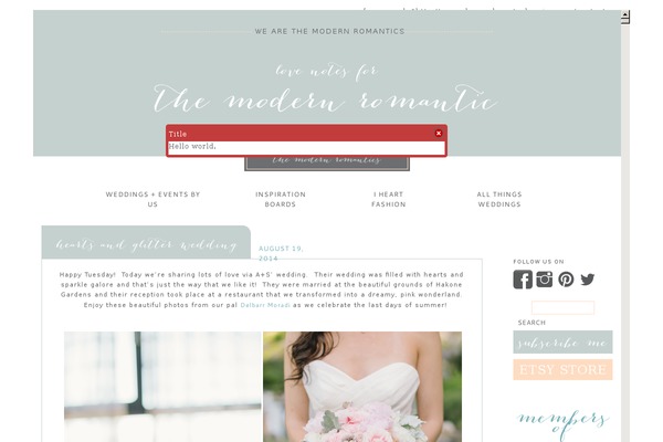 WordPress website example screenshot