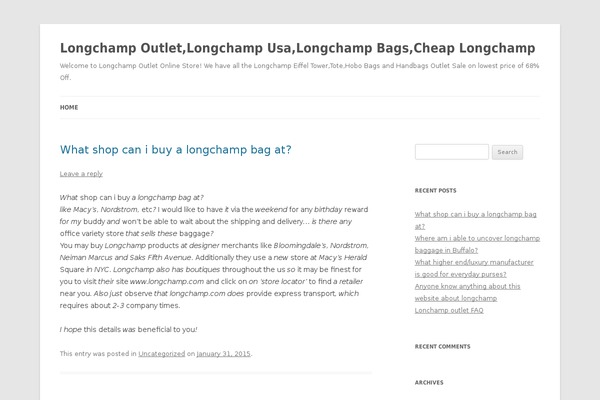 Twenty Twelve theme site design template sample