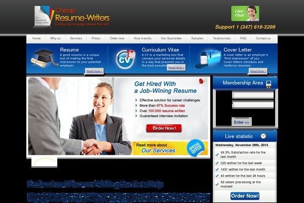 cheapresumewriters.com site used Resume
