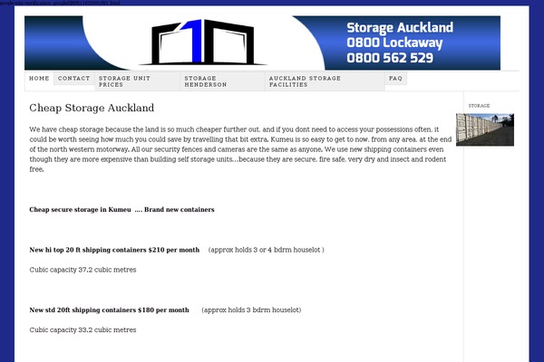 cheapstorageauckland.co.nz site used Thesis 1.8