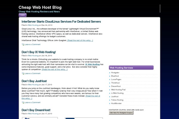 cheapwebhostblog.com site used Cwb