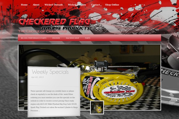 checkeredflagracingproducts.com site used Racing