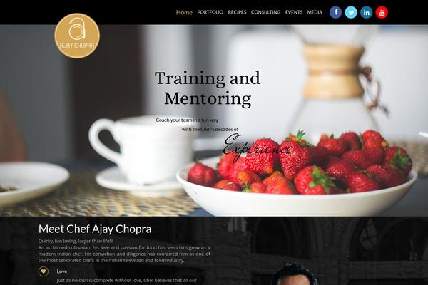 chefajaychopra.com site used Ajay