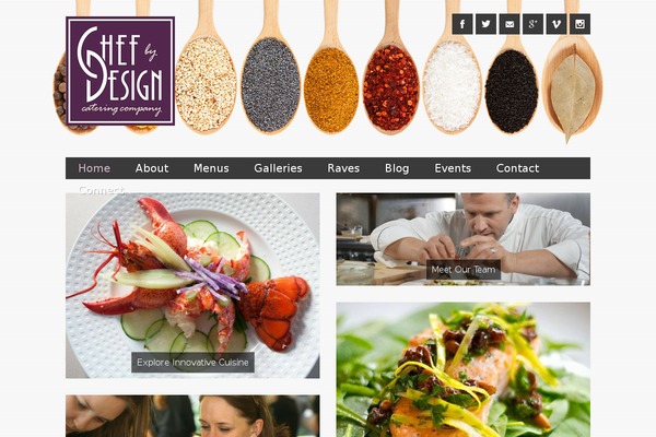 chefbydesigncatering.com site used Forked