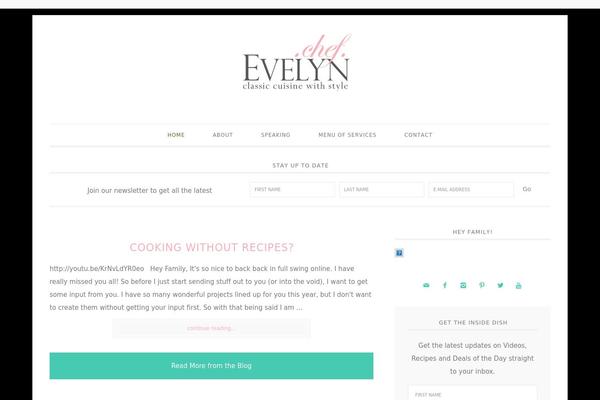 chefevelyn.com site used Chefevelyn