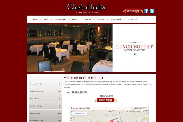 chefofindia.ca site used Chefofindia