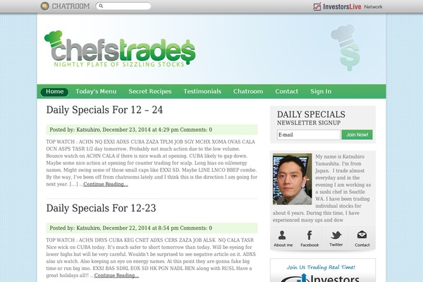 chefstrades.com site used Chefstrades