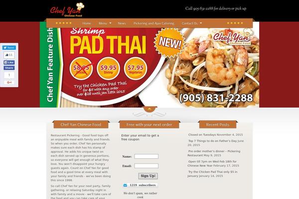 The Restaurant theme site design template sample