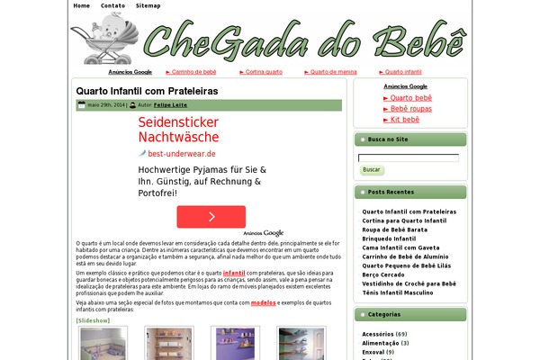 chegadadobebe.com site used Chegadadobebe