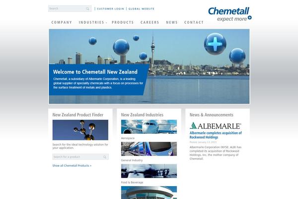 chemetall.co.nz site used Chemetall