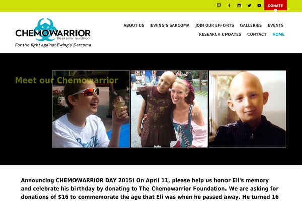 chemowarrior.org site used Charitas Child