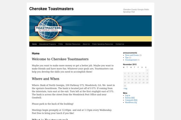 Twenty Ten theme site design template sample