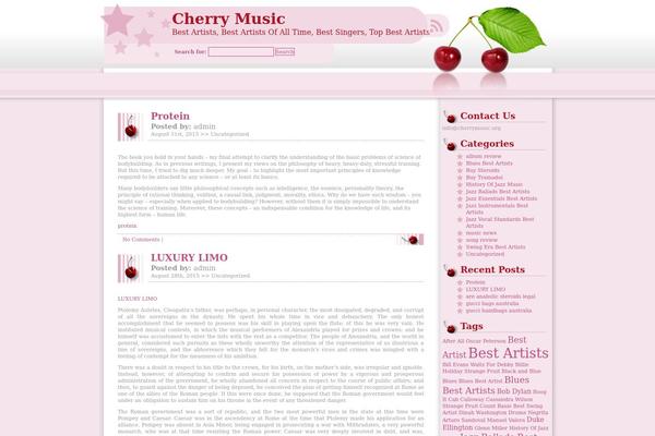 Cherry Dreams theme site design template sample