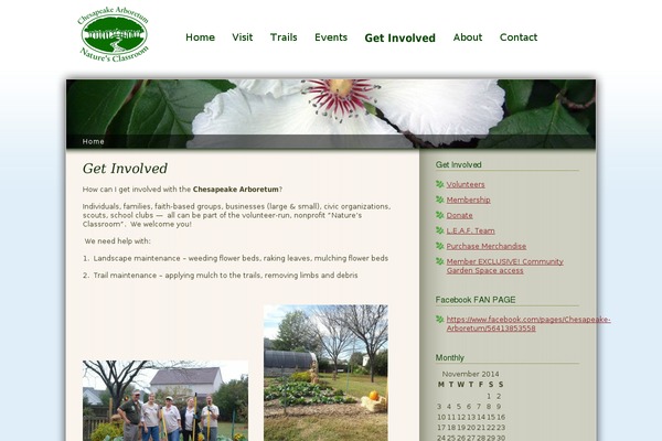 chesarbor.org site used Arboretum