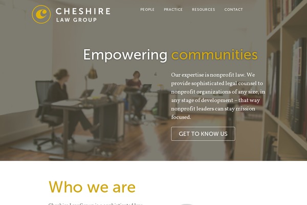 cheshirenonprofitlaw.com site used Cheshire