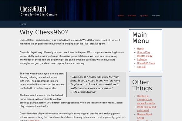 chess960.net site used bluebiz