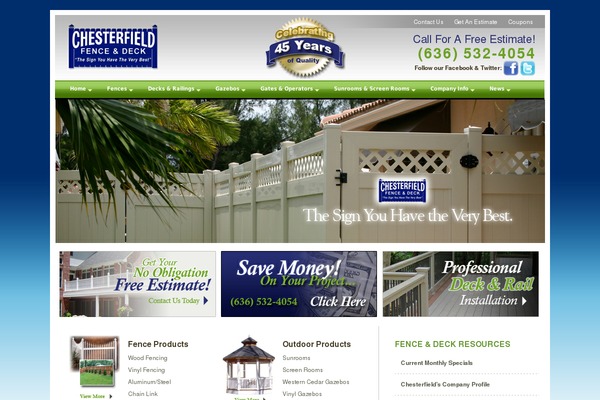 chesterfieldfence.com site used Chesterfield