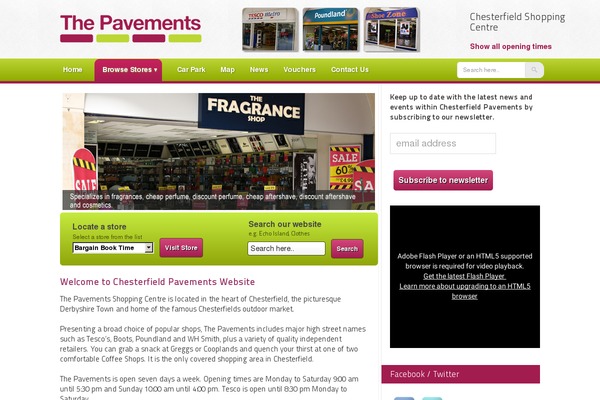 chesterfieldpavements.co.uk site used Foodpress