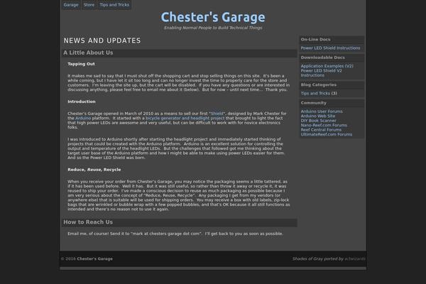 chestersgarage.com site used Shades of Gray