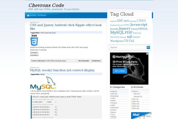 chevronscode.com site used Bluemin