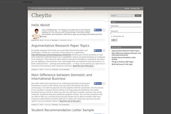 WordPress website example screenshot