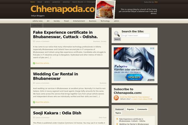 chhenapoda.com site used ThrillingTheme