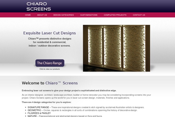 chiaroscreens.com.au site used Chiaro