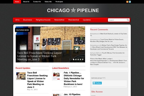 chicago-pipeline.com site used Newsflash