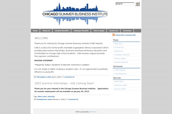 WordPress website example screenshot