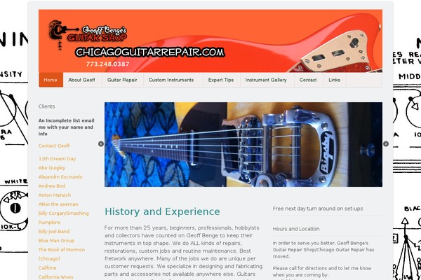 WordPress website example screenshot