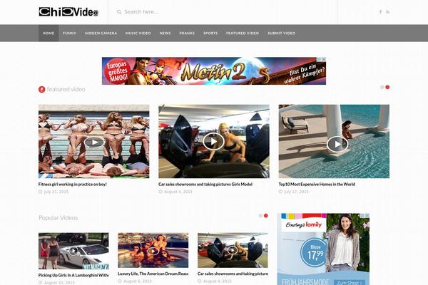 VideoTube theme site design template sample
