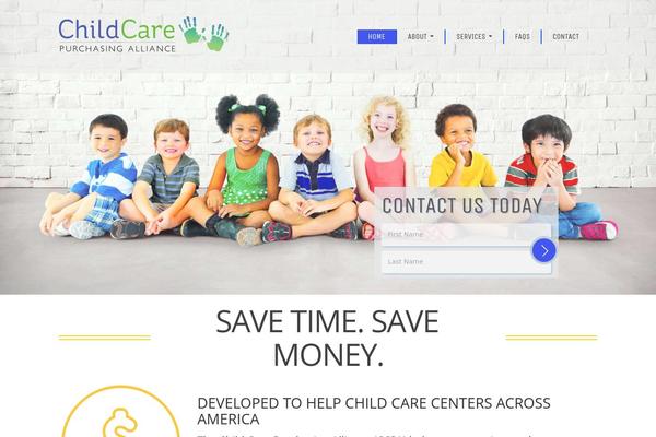 childcare theme site design template sample