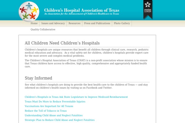 childhealthtx.org site used Chat