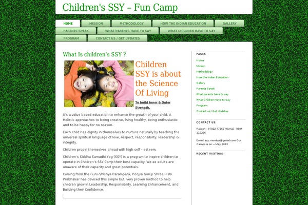 childrencamp.org site used Green-grass