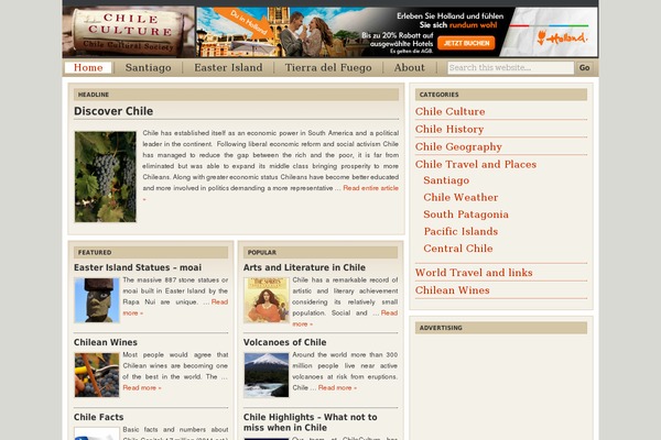 chileculture.org site used Cover WP