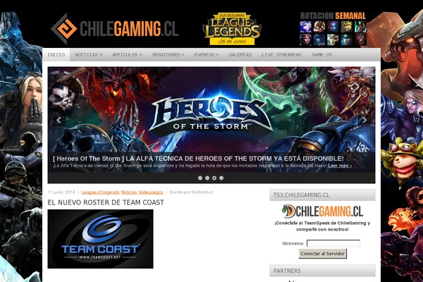 chilegaming.cl site used Gamefusion