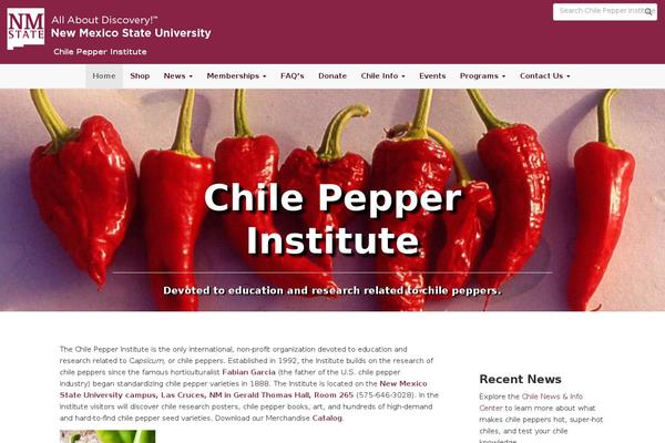 chilepepperinstitute.org site used Nmsu-theme-v2
