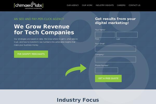 WordPress website example screenshot