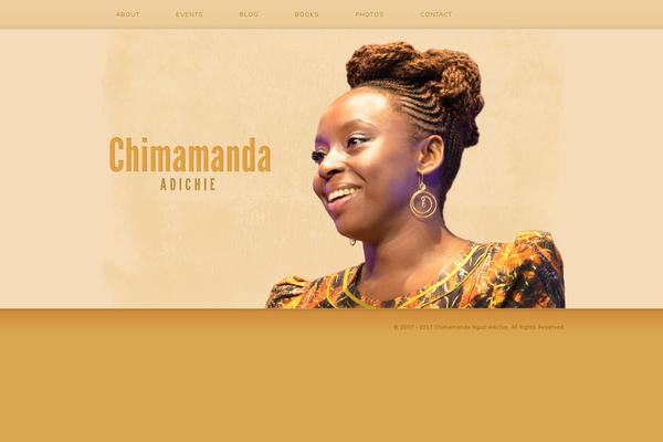 chimamanda.com site used Chimamanda