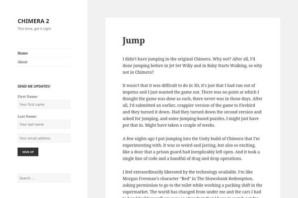 Twenty Fifteen theme site design template sample