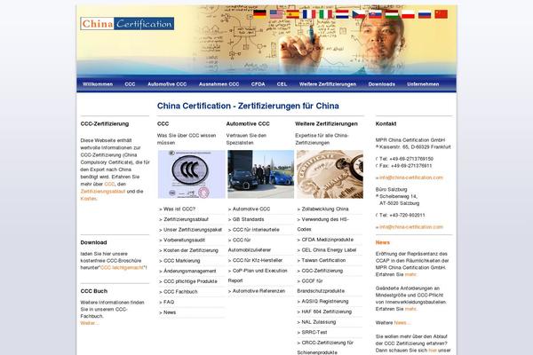 china-certification.com site used Mpr-theme