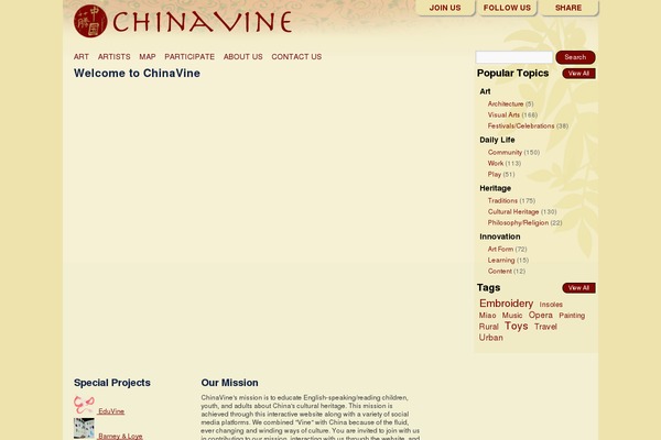 chinavine.org site used China