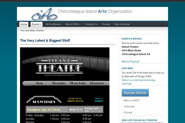 Ciao theme site design template sample