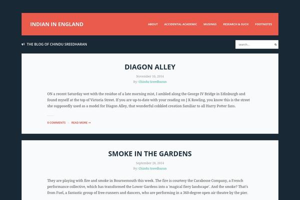 Thoughts theme site design template sample