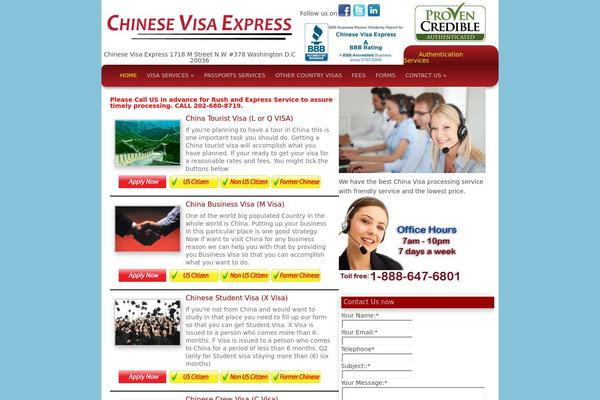 chinesevisaexpress.com site used Chinesevisaexpress