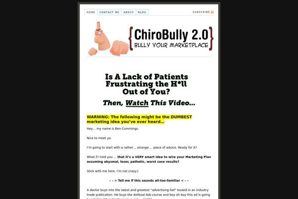 chirobully.com site used Thesis 1.8.4
