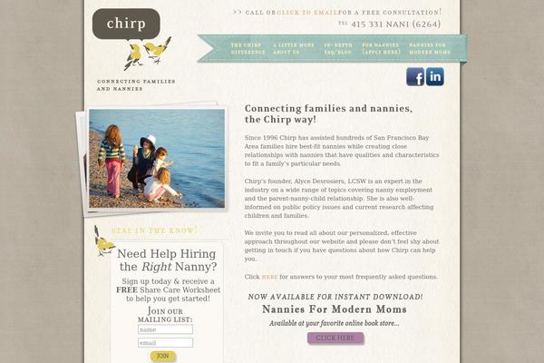 chirpchirpchirp.com site used Chirp